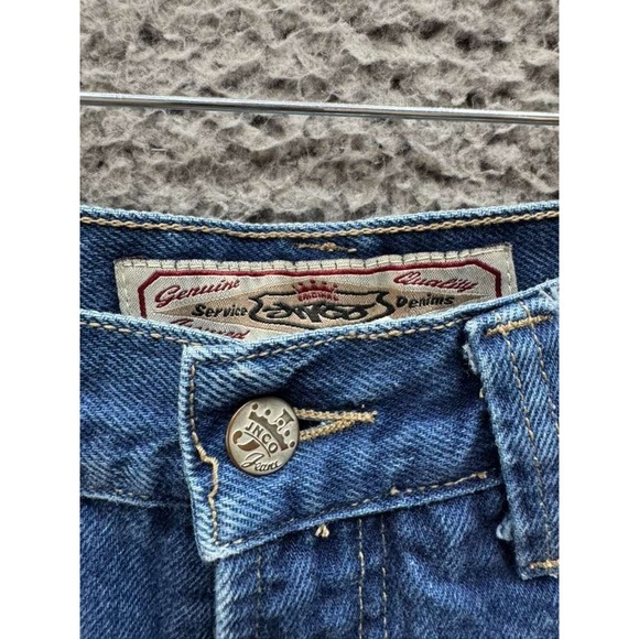 Vintage Jnco High Rise Knee Length Baggy Denim Shorts Dark Wash Blue Men Size 30 - Picture 6 of 13